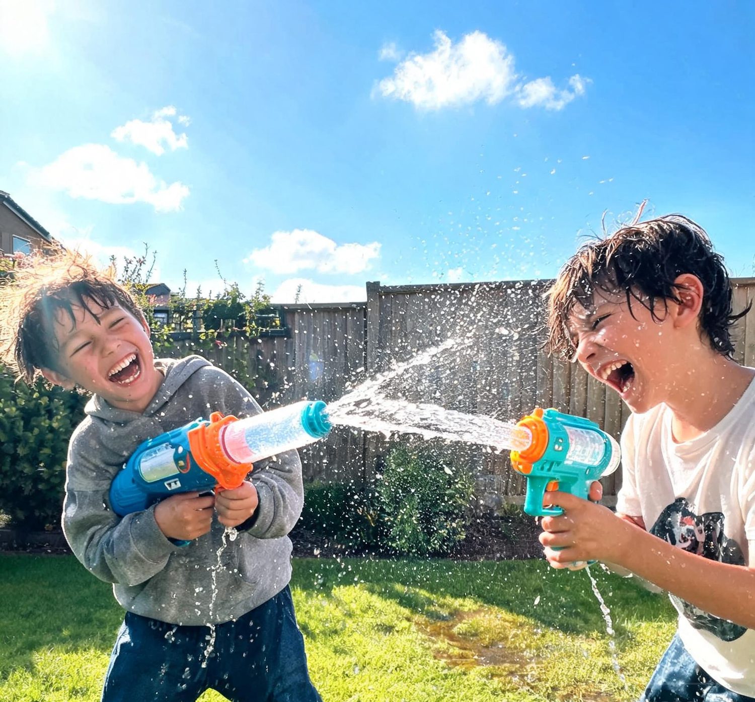 Backyard water fight